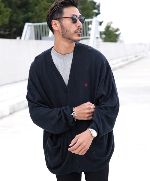 U.S. POLO ASSN.(ユーエスポロアッスン)の「US.POLO ASSN. ユーエスポロアッスン ブランド別注 コットンタッチカーディガン(カーディガン/ボレロ・メンズ・ブラック/ライトベージュ/チャコール/グレー/グリーン/ネイビー・LARGE/MEDIUM)」の6枚目の写真