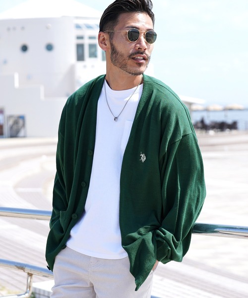 U.S. POLO ASSN.(ユーエスポロアッスン)の「US.POLO ASSN. ユーエスポロアッスン ブランド別注 コットンタッチカーディガン(カーディガン/ボレロ・メンズ・ブラック/ライトベージュ/チャコール/グレー/グリーン/ネイビー・LARGE/MEDIUM)」の5枚目の写真