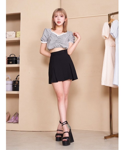【完売品】Darich ダーリッチ　バインダーカットサロペット スリットスカート ダーリッチ Darich ハイウエストスリットスカート （グレー