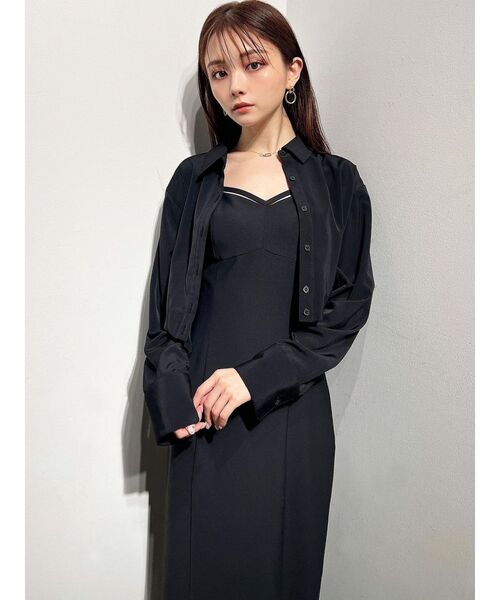 RESEXXY（リゼクシー）の「バルーンヘムクロップドシャツ（シャツ/ブラウス・レディース・ブルー/ブラック/ホワイト・FREE）」の5枚目の写真