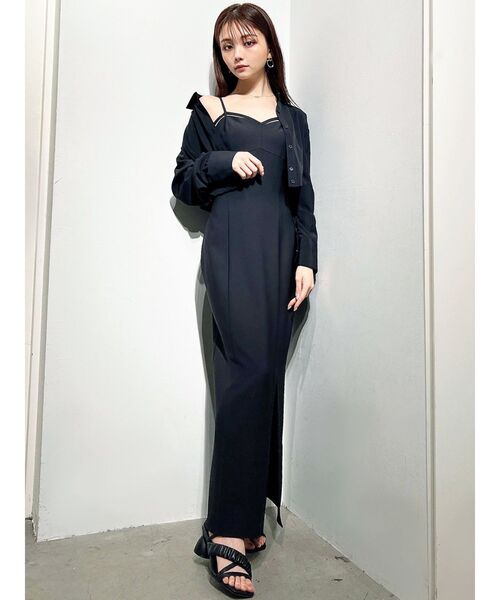 RESEXXY（リゼクシー）の「バルーンヘムクロップドシャツ（シャツ/ブラウス・レディース・ブルー/ブラック/ホワイト・FREE）」の6枚目の写真