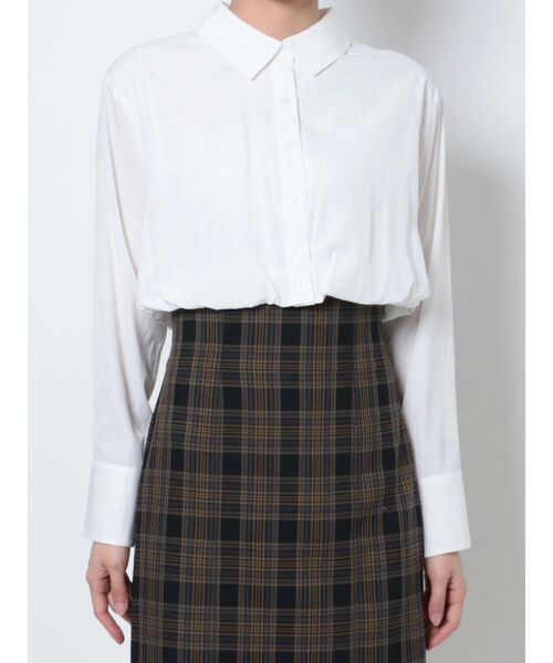 RESEXXY（リゼクシー）の「バルーンヘムクロップドシャツ（シャツ/ブラウス・レディース・ブルー/ブラック/ホワイト・FREE）」の19枚目の写真