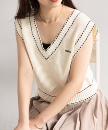 Chico | バイカラーニットベスト(ベスト)