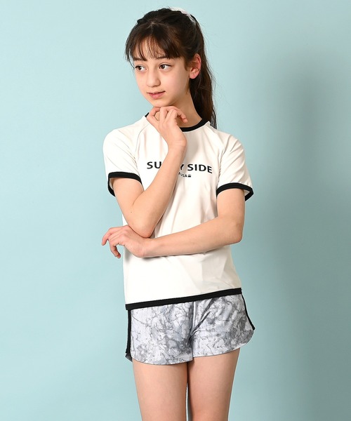 水着・ラッシュガード theredthread S tinyring bikini set white Lace Ladies 水着 ラッシュガード ショートパンツ付きビキニ水着