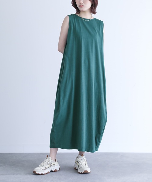 n'OrLABEL（ノアールレーベル）の「【汗じみ防止】コクーンワンピース（ワンピース・レディース・パープル/ブラック/ブルーグリーン/グレイッシュベージュ・1/2）」の3枚目の写真