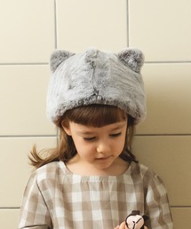 pairmanon | フェイクファー アニマル 耳付き 帽子(ハット)