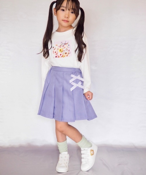 SHOO・LA・RUE（シューラルー）の「◆【110-140cm】GIRLSアソートロンT（Tシャツ/カットソー・キッズ・ライトパープル/ライトグリーン/アイボリー/サックスブルー・11/12/13/14）」の17枚目の写真