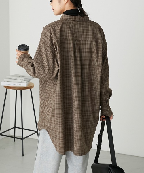 forksy.(フォルクシー)の「【forksy.】チェックレギュラーカラーシャツ(シャツ/ブラウス・レディース・ブルー/ブラウン/グリーン・FREE)」の5枚目の写真