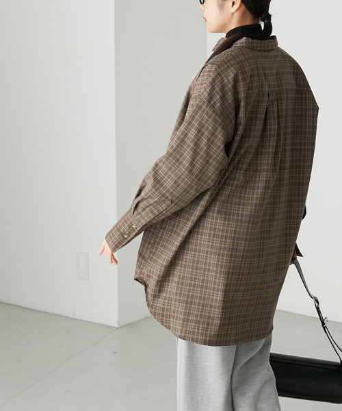 forksy.(フォルクシー)の「【forksy.】チェックレギュラーカラーシャツ(シャツ/ブラウス・レディース・ブルー/ブラウン/グリーン・FREE)」の7枚目の写真
