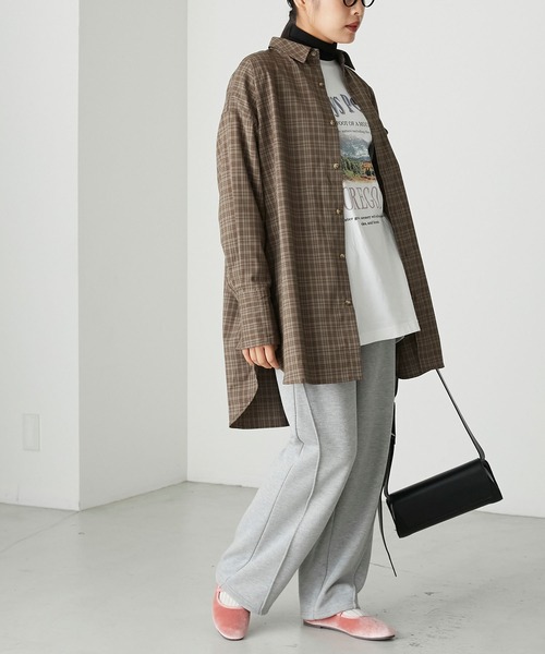forksy.(フォルクシー)の「【forksy.】チェックレギュラーカラーシャツ(シャツ/ブラウス・レディース・ブルー/ブラウン/グリーン・FREE)」の10枚目の写真