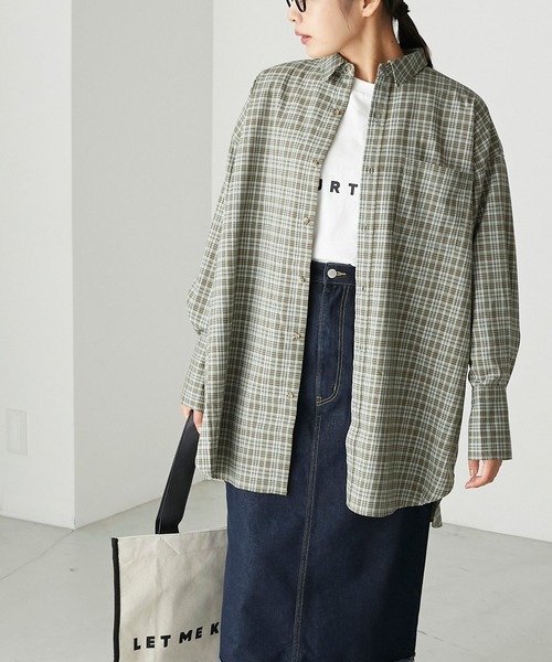 forksy.(フォルクシー)の「【forksy.】チェックレギュラーカラーシャツ(シャツ/ブラウス・レディース・ブルー/ブラウン/グリーン・FREE)」の14枚目の写真