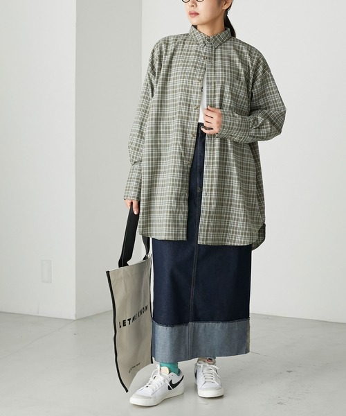 forksy.(フォルクシー)の「【forksy.】チェックレギュラーカラーシャツ(シャツ/ブラウス・レディース・ブルー/ブラウン/グリーン・FREE)」の19枚目の写真