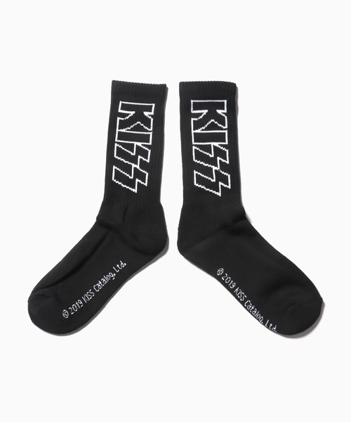 ROOPTOKYO（ループトウキョウ）の「KISS logo socks - Unisex size 6-12 靴下 ソックス（ソックス/靴下・メンズ・ブラック・FREE）」の7枚目の写真