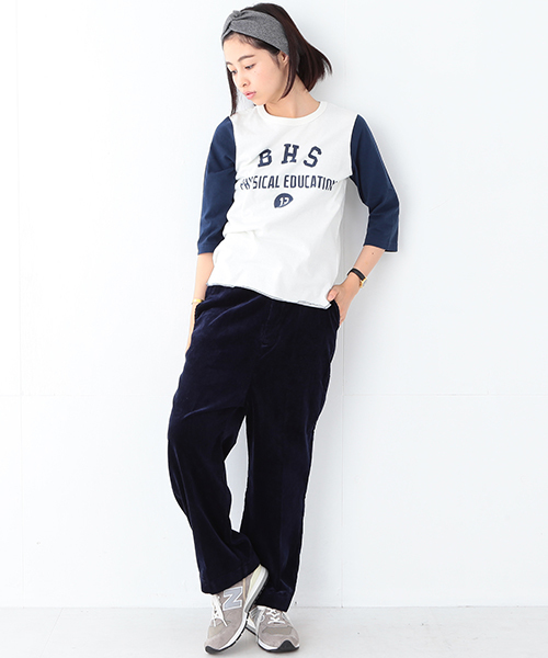 BEAMS BOY（ビームスボーイ）の「BEAMS BOY / コーデュロイ ディープライズ パンツ（その他パンツ・レディース・ライトブラウン/ネイビー・ONE SIZE）」の15枚目の写真