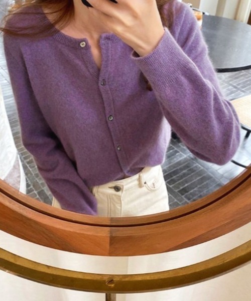 sorule（ソルレ）の「ベーシックニットカーディガン（ニット/セーター・レディース・ベージュ/イエロー/グレー/ブラック/パープル/レッド・FREE）」の17枚目の写真