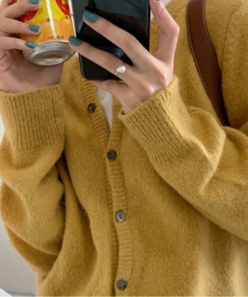 sorule（ソルレ）の「ベーシックニットカーディガン（ニット/セーター・レディース・ベージュ/イエロー/グレー/ブラック/パープル/レッド・FREE）」の18枚目の写真