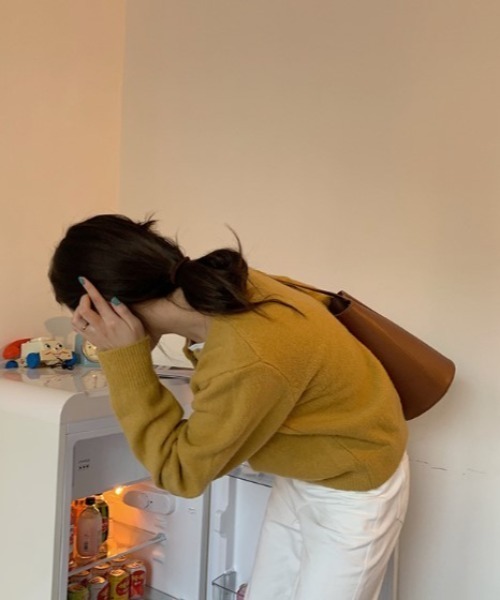 sorule（ソルレ）の「ベーシックニットカーディガン（ニット/セーター・レディース・ベージュ/イエロー/グレー/ブラック/パープル/レッド・FREE）」の21枚目の写真