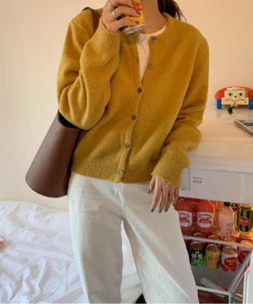 sorule（ソルレ）の「ベーシックニットカーディガン（ニット/セーター・レディース・ベージュ/イエロー/グレー/ブラック/パープル/レッド・FREE）」の19枚目の写真