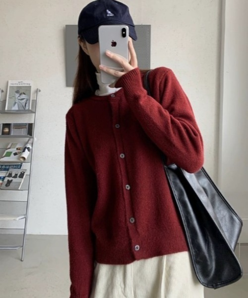 sorule（ソルレ）の「ベーシックニットカーディガン（ニット/セーター・レディース・ベージュ/イエロー/グレー/ブラック/パープル/レッド・FREE）」の22枚目の写真