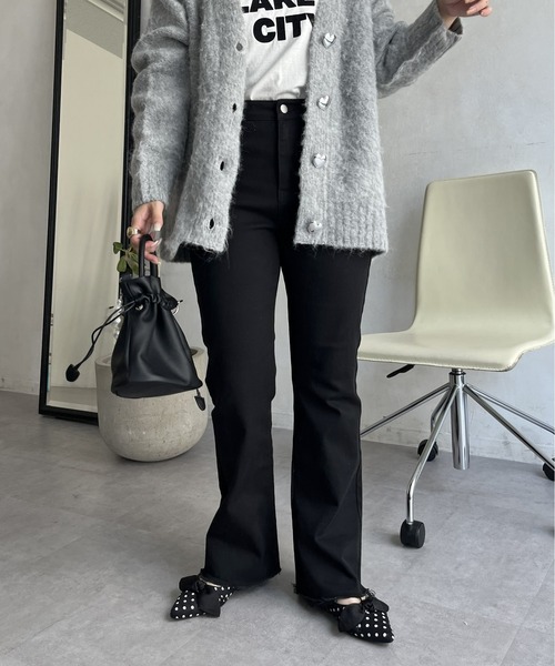 【大人の余裕を♪】Chloe ストレッチウール製フレア パンツ KOBE LETTUCE センターシームパンツ ストレッチパンツ