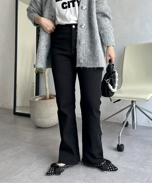 prose verse(プロズヴェール)の「ストレッチツイルフレアパンツ(その他パンツ・レディース・ブラック・MEDIUM/LARGE)」の4枚目の写真