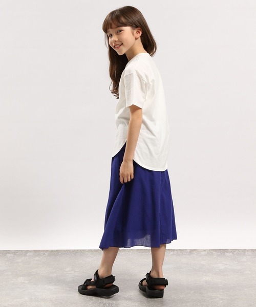 GLOBAL WORK Smile Seed Store(グローバルワーク スマイルシードストア)の「コットン裾ラウンドTシャツ半袖/キッズ/175820(Tシャツ/カットソー・キッズ・オフホワイト/ラベンダー/ブラック/ホワイト×ブラック・130cm/110cm/100cm/150cm/120cm/140cm)」の8枚目の写真