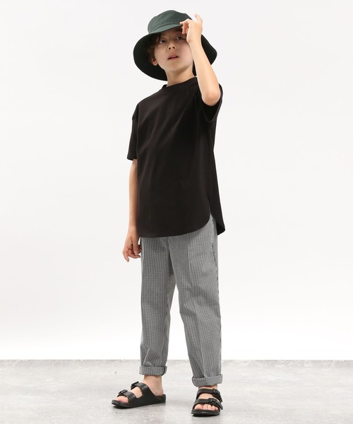 GLOBAL WORK Smile Seed Store(グローバルワーク スマイルシードストア)の「コットン裾ラウンドTシャツ半袖/キッズ/175820(Tシャツ/カットソー・キッズ・オフホワイト/ラベンダー/ブラック/ホワイト×ブラック・130cm/110cm/100cm/150cm/120cm/140cm)」の11枚目の写真