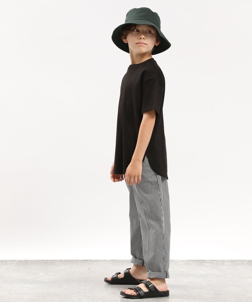 GLOBAL WORK Smile Seed Store(グローバルワーク スマイルシードストア)の「コットン裾ラウンドTシャツ半袖/キッズ/175820(Tシャツ/カットソー・キッズ・オフホワイト/ラベンダー/ブラック/ホワイト×ブラック・130cm/110cm/100cm/150cm/120cm/140cm)」の12枚目の写真