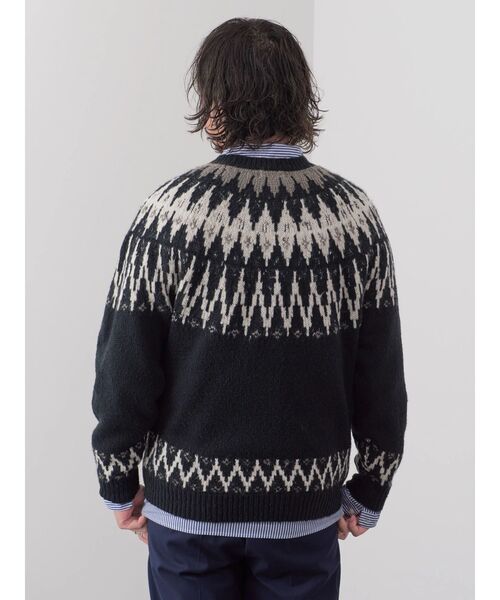 CRAFT STANDARD BOUTIQUE(クラフトスタンダードブティック)の「【男女兼用】求心柄ブラッシングニット(ニット/セーター・レディース・アイボリー/カーキ/ダークベージュ/ブラック・L/XL/M)」の17枚目の写真