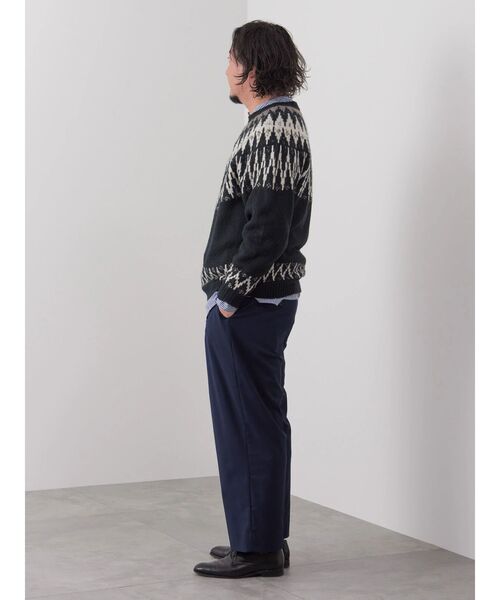 CRAFT STANDARD BOUTIQUE(クラフトスタンダードブティック)の「【男女兼用】求心柄ブラッシングニット(ニット/セーター・レディース・アイボリー/カーキ/ダークベージュ/ブラック・L/XL/M)」の19枚目の写真