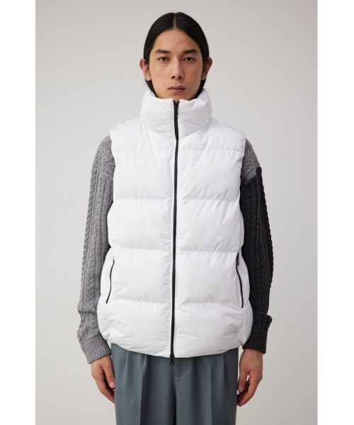 AZUL by moussy（アズールバイマウジー）の「B-HEATオーウェンストレッチ中綿ベスト（ダウンベスト・メンズ・杢グレー/ブラック/ホワイト・SMALL/MEDIUM/LARGE）」の6枚目の写真