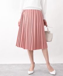 プリーツツイルスカート/洗える