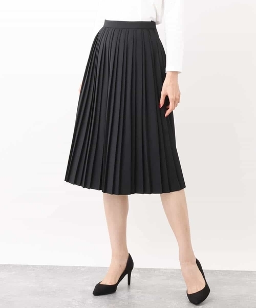 OFUON le MK（オフオンルエムケー）の「プリーツツイルスカート/洗える（スカート・レディース・ブラック/ピンク・38/36/40）」の2枚目の写真