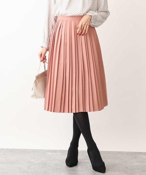 OFUON le MK（オフオンルエムケー）の「プリーツツイルスカート/洗える（スカート・レディース・ブラック/ピンク・38/36/40）」の22枚目の写真
