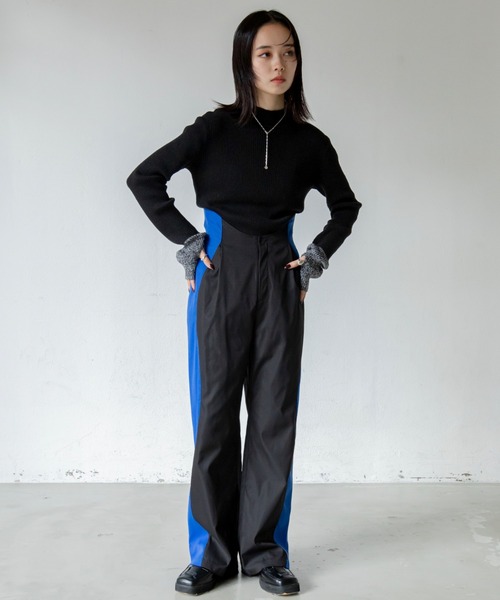 セール】ウェーブ配色スラックス（スラックス）｜VACANCY  