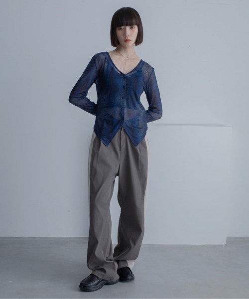 セール】ウェーブ配色スラックス（スラックス）｜VACANCY  