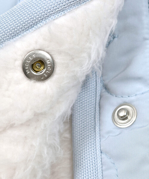 SLAP SLIP(スラップスリップ)の「【お揃い】リボン付き花刺しゅう柄中綿キルトボアリバーシブルジャケット(80~130cm)(ブルゾン・キッズ・ピンク/ブルー・100cm/110cm/120cm/130cm/80cm/90cm)」の22枚目の写真