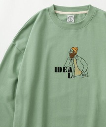 make a ray!（メイク ア レイ！）の「「IDEAL&DIURNAL」ジェントルマン 刺繍イラストデザイン ビッグシルエット クルーネックスウェット/裏毛トレーナー（スウェット・レディース）」