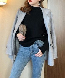 裏シャギーニットトップス