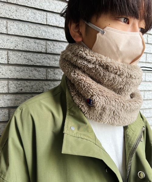 Champion（チャンピオン）の「champion / ボアネックウォーマー / 788-0010（ネックウォーマー/スヌード・レディース・ベージュ/ネイビー/アイボリー/ブラック/グレイッシュベージュ/グレー・FREE）」の21枚目の写真