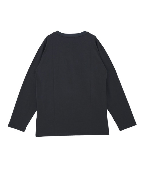 ANDGEEBEE（アンジービー）の「UNISEX サテンワッペンロゴロンT（Tシャツ/カットソー・レディース・チャコールグレー/アイボリー・FREE）」の16枚目の写真