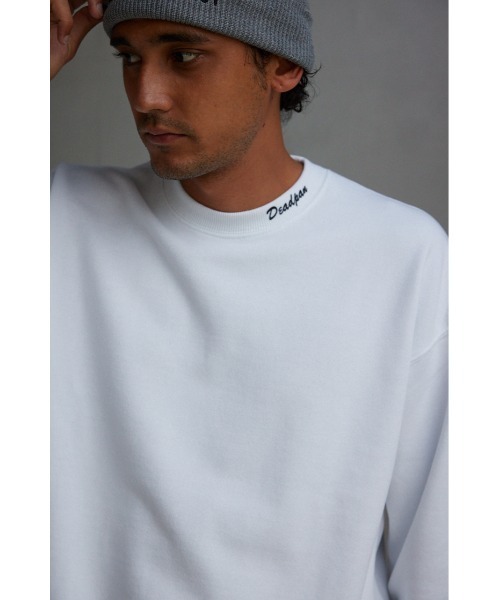 AZUL by moussy（アズールバイマウジー）の「Deadpanスウェットトップス（スウェット・メンズ・ホワイト/ブラック・FREE）」の2枚目の写真