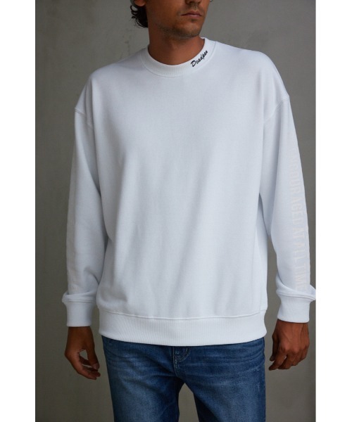 AZUL by moussy（アズールバイマウジー）の「Deadpanスウェットトップス（スウェット・メンズ・ホワイト/ブラック・FREE）」の5枚目の写真