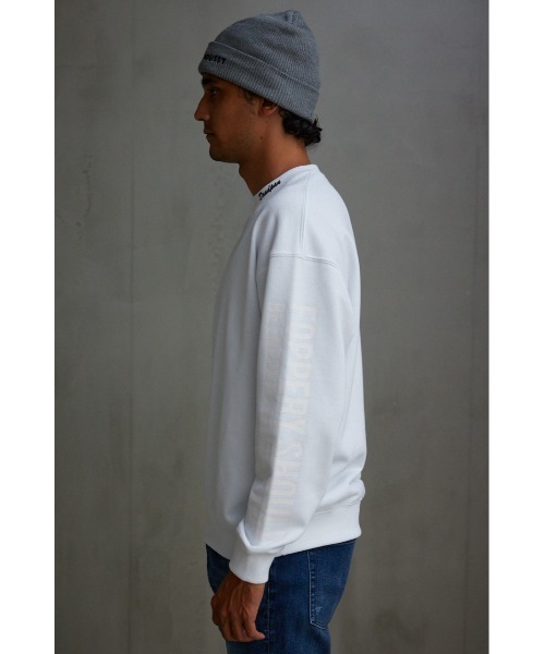 AZUL by moussy（アズールバイマウジー）の「Deadpanスウェットトップス（スウェット・メンズ・ホワイト/ブラック・FREE）」の7枚目の写真