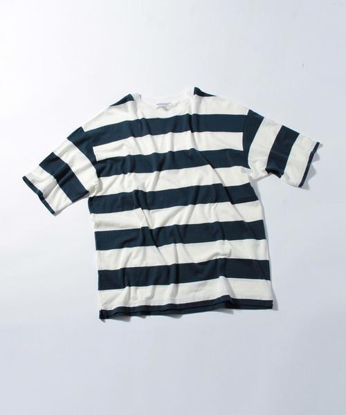 BEAUTY&YOUTH UNITED ARROWS（ビューティーアンドユースユナイテッドアローズ）の「【WEB限定】by∴ ワイドボーダークルーネック ハーフスリーブ カットソー MADE IN JAPAN ◆（Tシャツ/カットソー・メンズ・その他1/その他2/その他3・MEDIUM/SMALL/LARGE）」の11枚目の写真