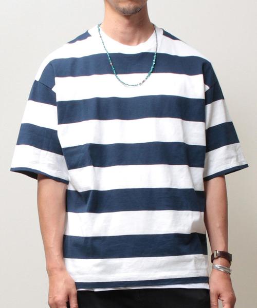 BEAUTY&YOUTH UNITED ARROWS（ビューティーアンドユースユナイテッドアローズ）の「【WEB限定】by∴ ワイドボーダークルーネック ハーフスリーブ カットソー MADE IN JAPAN ◆（Tシャツ/カットソー・メンズ・その他1/その他2/その他3・MEDIUM/SMALL/LARGE）」の8枚目の写真