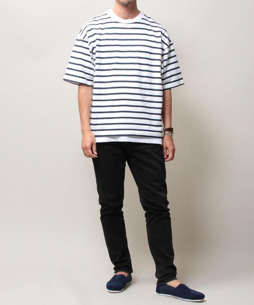 BEAUTY&YOUTH UNITED ARROWS（ビューティーアンドユースユナイテッドアローズ）の「【WEB限定】by∴ ワイドボーダークルーネック ハーフスリーブ カットソー MADE IN JAPAN ◆（Tシャツ/カットソー・メンズ・その他1/その他2/その他3・MEDIUM/SMALL/LARGE）」の10枚目の写真