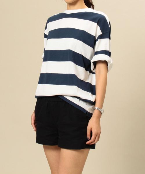 BEAUTY&YOUTH UNITED ARROWS（ビューティーアンドユースユナイテッドアローズ）の「【WEB限定】by∴ ワイドボーダークルーネック ハーフスリーブ カットソー MADE IN JAPAN ◆（Tシャツ/カットソー・メンズ・その他1/その他2/その他3・MEDIUM/SMALL/LARGE）」の13枚目の写真