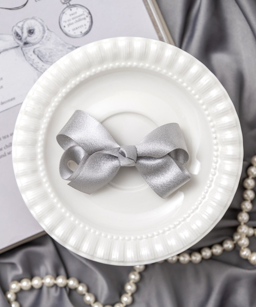 panpantutu（パンパンチュチュ）の「グレースリボンヘアピン（ヘアピン・キッズ・スモークピンク/ベージュ/フューシャピンク/オリーブ/オレンジ/ブルー/ダークラベンダー/ネイビー/ベビーピンク/ブラック/ボルドー/クリアイエロー/ライトブルー/ライトグレー/ピンク系その他/ライラック/ピンク/クリアブルー/ラベンダー/シルバー・FREE）」の20枚目の写真