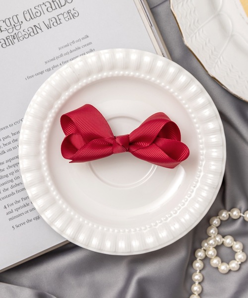 panpantutu（パンパンチュチュ）の「グレースリボンヘアピン（ヘアピン・キッズ・スモークピンク/ベージュ/フューシャピンク/オリーブ/オレンジ/ブルー/ダークラベンダー/ネイビー/ベビーピンク/ブラック/ボルドー/クリアイエロー/ライトブルー/ライトグレー/ピンク系その他/ライラック/ピンク/クリアブルー/ラベンダー/シルバー・FREE）」の18枚目の写真